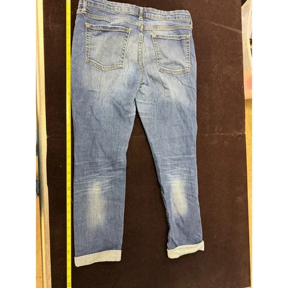 Gap Skinny Roll Up Jeans Womens 8 Regular Medium Wash Stretch Denim Mid Rise C12 - Picture 5 of 6